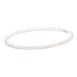 Colier perle naturale albe 50 cm si argint DiAmanti FBW39-M-G (Argint 925‰ 0,75 g.)